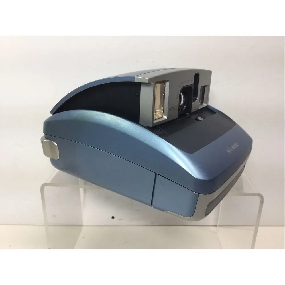 Vintage Polaroid‎ One600 Instant Flash Film Camera Blue Silver